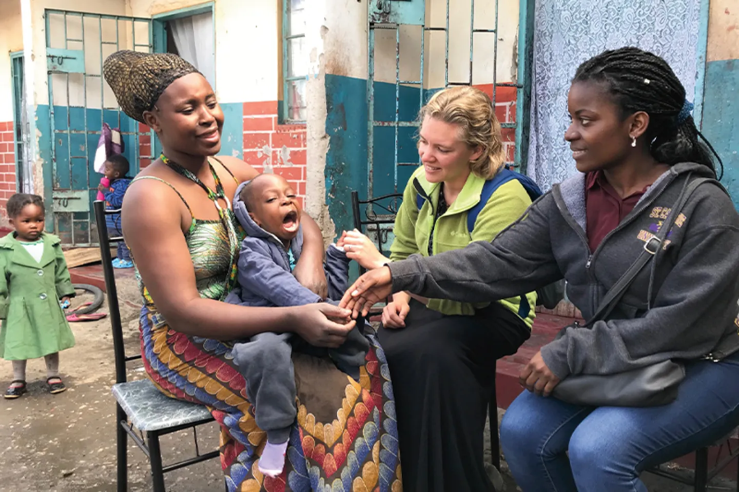 St. Kate's nursing student Erica Carlson '19 and public health student Sabrina Kubisa '22 in Zambia