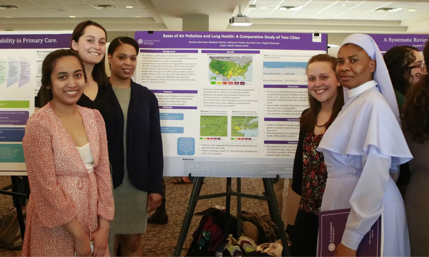 Students present research on poster