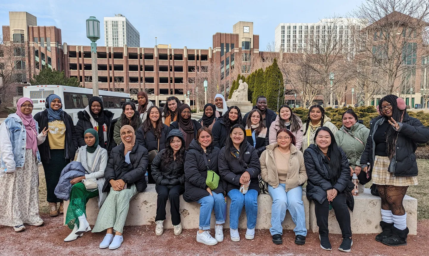 A group of TRIO students on a college visit