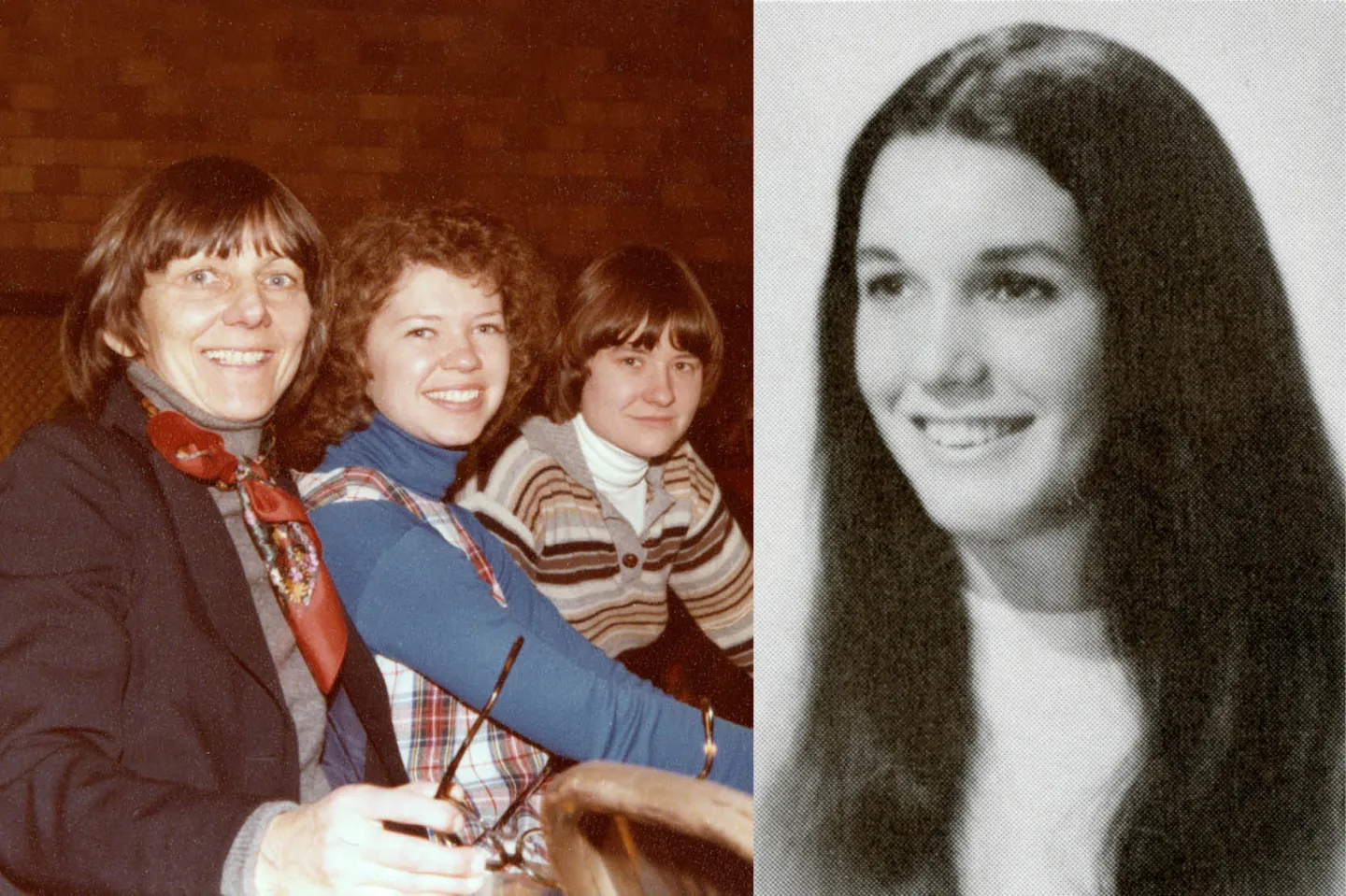 Helen Lemmer ’54 next to Julie McCarthy Napoleon ’73