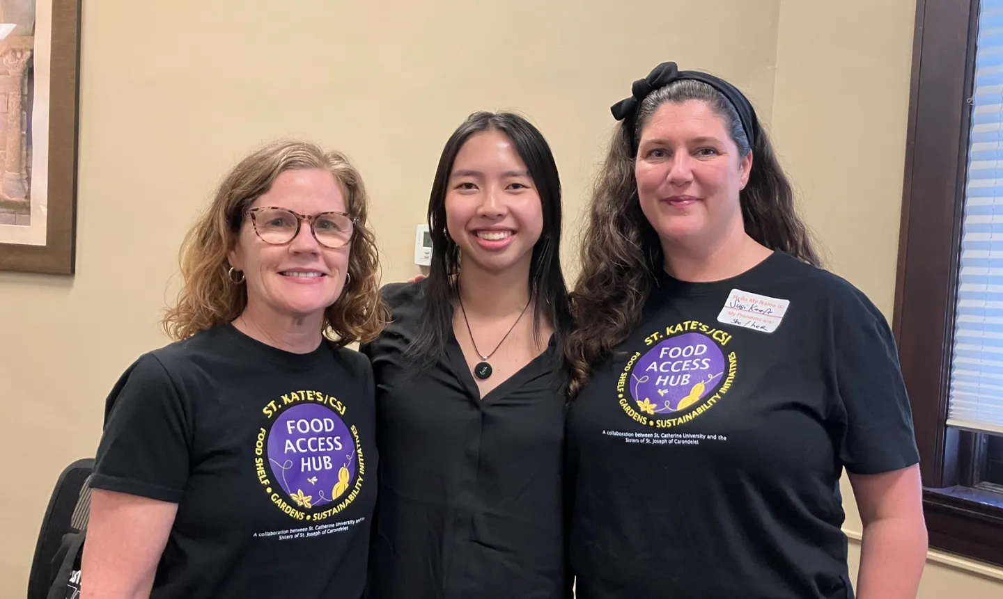 Jennifer Tacheny, Jasmine Koch ’25, MPH’26, and Susi Keefe, PhD