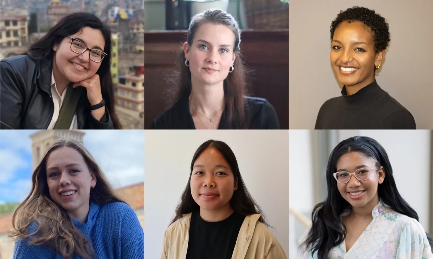 A grid of six photos of Fulbright semi-finalists.