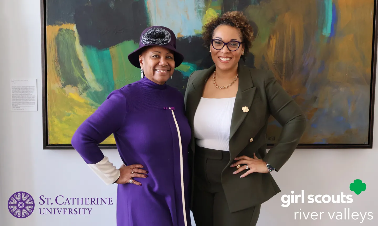 President Marcheta P. Evans, PhD, (left) and Marisa C. Williams (right)
