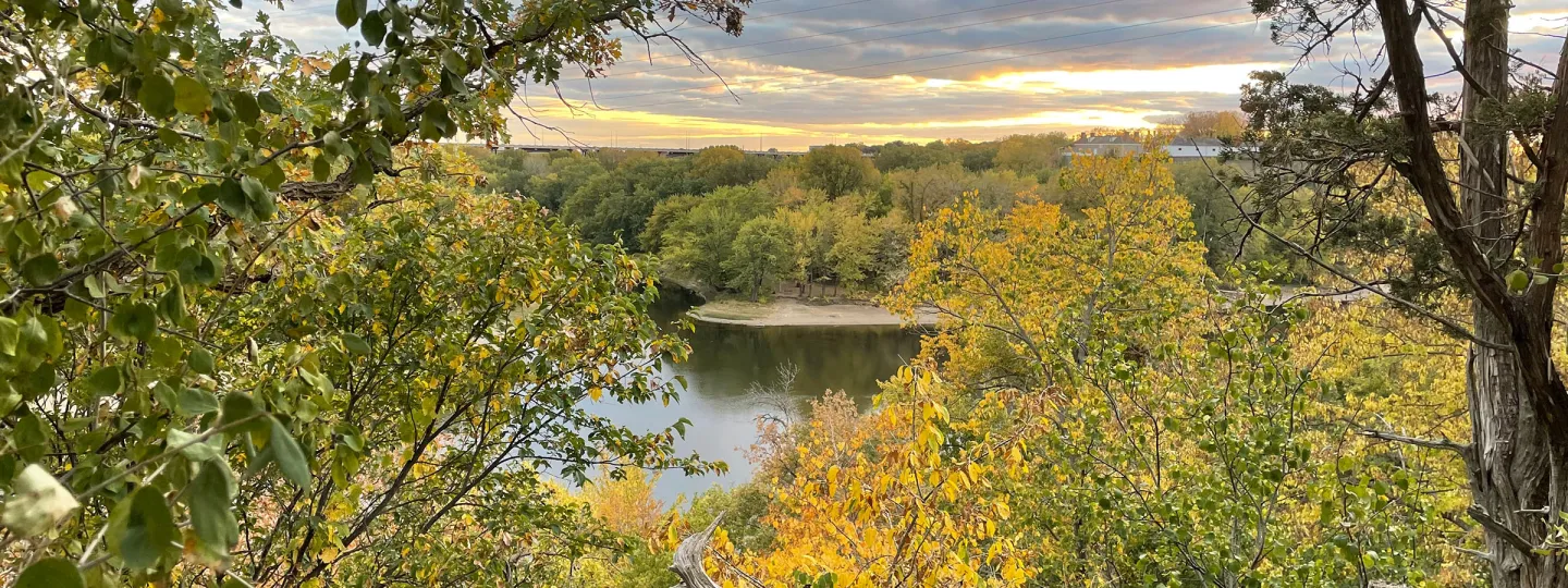 View of Mississippi River from elevated trail