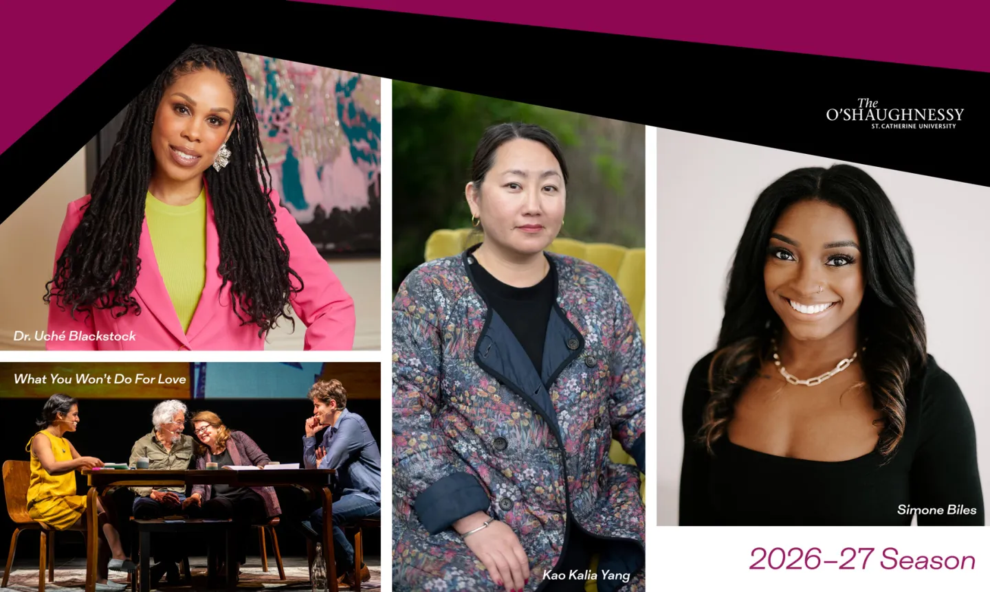 Collage of O'Shaughnessy 2026–27 performers.