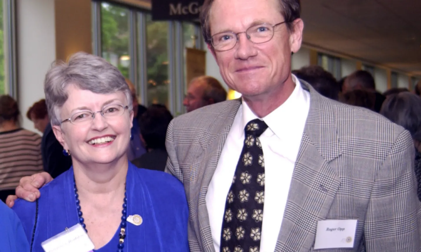 The St. Catherine community mourns the loss of alumna, former trustee and staff member, Patricia Hvidston, pictured here with her husband, Roger A. Opp.